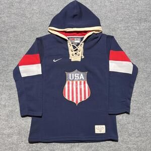 Nike Team USA #88 Kane Hockey Hooded Sweatshirt Men's Large